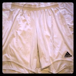 Adidas white gym shorts